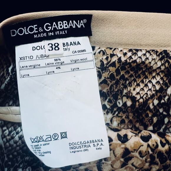 Dolce & Gabbana Virgin Wool Beige Skirt | Size 2 - Picture 4 of 6